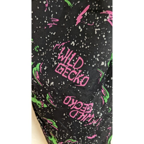 GECKO Hawaii Neon Splatter Gecko Print Beach Pant 100% Nylon Size Small - Picture 10 of 13